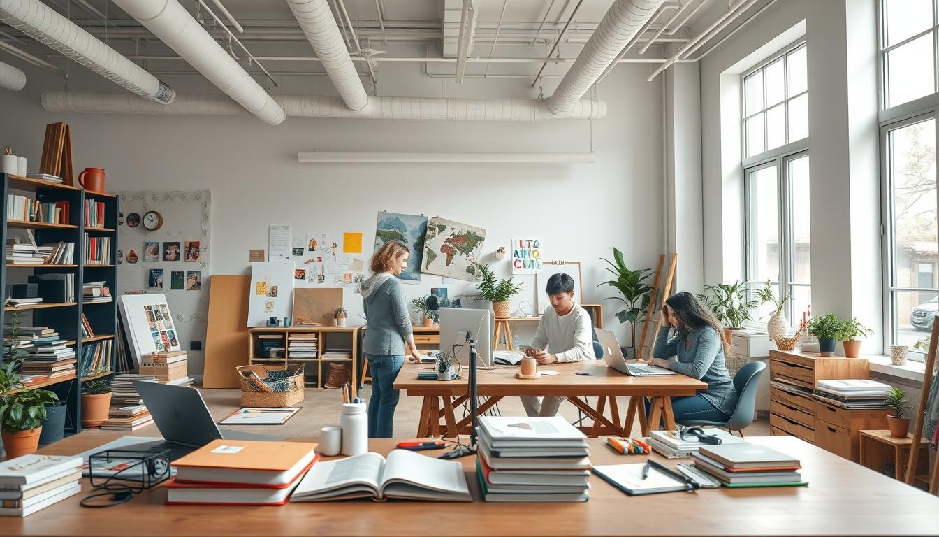 Student preparing for exams with study materials