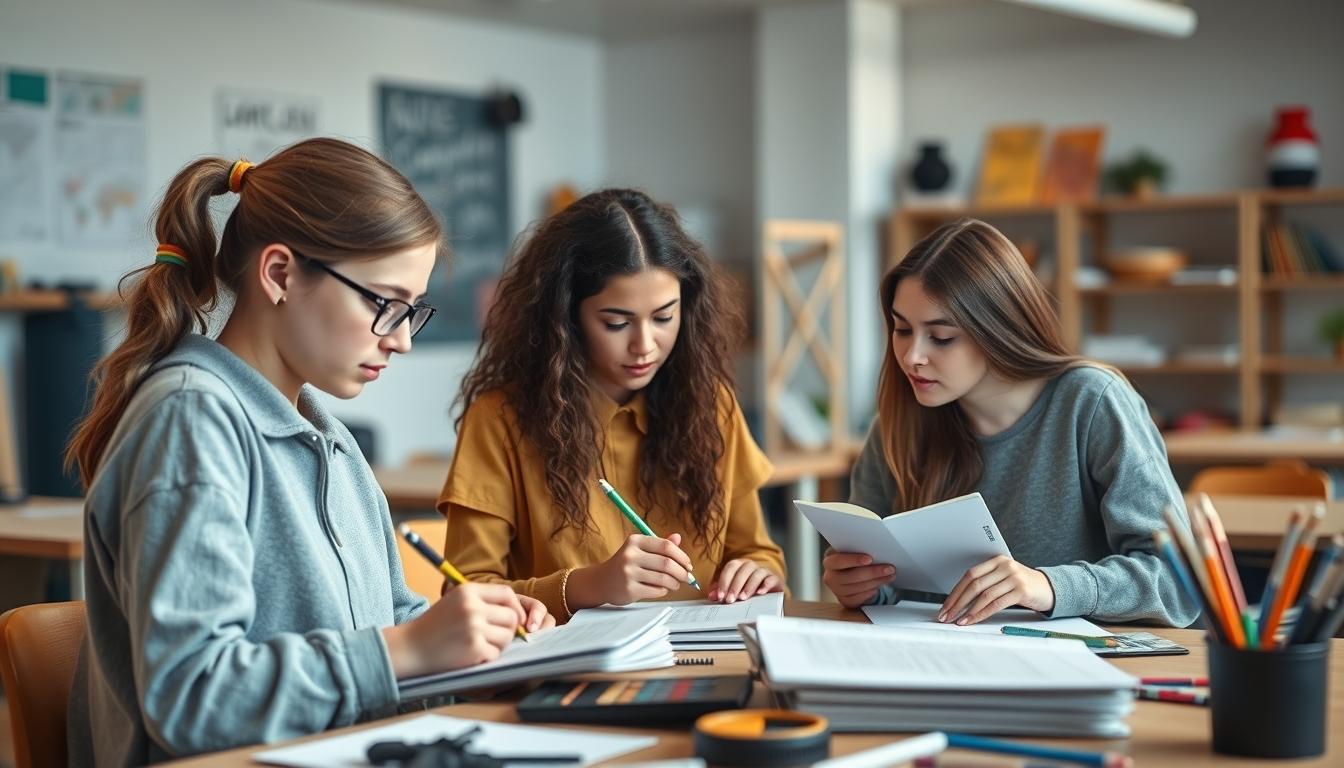 Student developing practical and academic skills